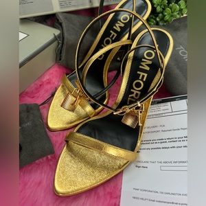 TOM FORD Padlock Stiletto Sandals size 40.5